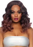 Leg Avenue 18 Curly Ombre Long Bob Wig. Mauve Color
