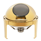 Round Chafing Dish Buffet Set, Buffet Warmers Set, Roll Top Stainless Steel Buffet Warmer for Buffets,Hotel Breakfast and Brunch
