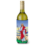 Caroline'S Treasures Jesus The Good Shepherd Wine Bottle Koozie Hugger, 750Ml, Multicolor