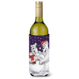 Caroline'S Treasures Holiday Polar Bears Wine Bottle Koozie Hugger, 750Ml, Multicolor