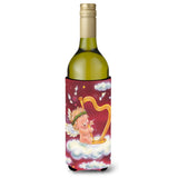 Caroline'S Treasures Angels With Harp Valentine'S Wine Bottle Koozie Hugger, 750Ml, Multicolor