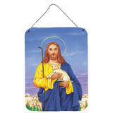 Caroline'S Treasures Jesus The Good Shepherd Holding A Lamb Wall Or Door Hanging Prints Aah8215Ds1216, 16Hx12W, Multicolor