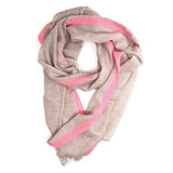 Anchor21 Scarf Womens Pink Scarf - 24 X 76 - 24 X 76 Viscose & Wool