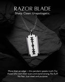 Razor Blade Pendant Necklace