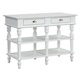 Ac00186 - Kitchen Island, Marble Top & White Finish - Rorratt
