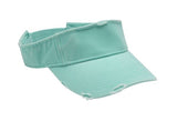 Dv101 | Drifter- Pigment Dyed, Garment Washed, Cotton Twill Distressed Visor With Self-Fabric Hook And Loop Closure - Seafoam