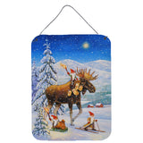 Caroline'S Treasures Christmas Gnome Riding Reindeer Wall Or Door Hanging Prints Acg0102Ds1216, 16Hx12W, Multicolor