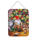 Caroline'S Treasures Christmas Gnome By The Tree Wall Or Door Hanging Prints Acg0134Ds1216, 16Hx12W, Multicolor