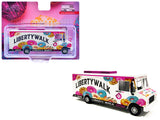 Food Truck The LB Cafe Truck Liberty Walk White with Graphics 1/64 Diecast Model by American Diorama