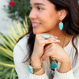 Agave Turquoise and Bronze Statement Cuff Bracelet