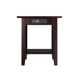 Nantucket End Table With Charging Station In Espresso