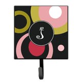 Caroline'S Treasures Am1001-Jsh4 Monogram-Retro In Black Leash Holder Or Key Hook Am1001, Small, Multicolor