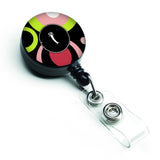 Caroline'S Treasures Letter I Monogram, Retro In Black Retractable Badge Reel, Multicolor (Am1002-Ibr)