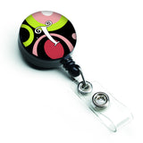 Caroline'S Treasures Letter T Monogram, Retro In Black Retractable Badge Reel, Multicolor (Am1002-Tbr)