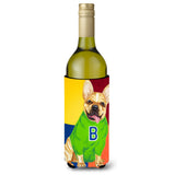Caroline'S Treasures French Bulldog Go Team Wine Bottle Koozie Hugger, 750Ml, Multicolor