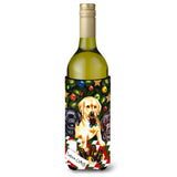 Caroline'S Treasures Santa'S Helpers In Christmas Stockings Labrador Wine Bottle Koozie Hugger, 750Ml, Multicolor