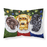 Caroline'S Treasures Christmas Stocking Surprise Labrador Fabric Standard Pillowcase Amb1315Pillowcase, Multicolor