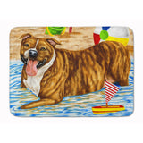 Caroline'S Treasures Beach Bum Staffie Floor Mat, 19 X 27, Multicolor