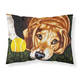 Caroline'S Treasures Have Ball Will Travel Beagle Fabric Standard Pillowcase Amb1358Pillowcase, Multicolor