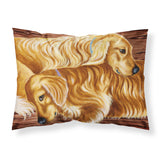 Caroline'S Treasures Zeus And Chloie The Golden Retrievers Fabric Standard Pillowcase Amb1387Pillowcase, Multicolor