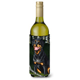 Caroline'S Treasures Backwoods Companion Rottweiler Wine Bottle Koozie Hugger, 750Ml, Multicolor