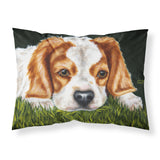 Caroline'S Treasures Cavalier Spaniel In The Grass Fabric Standard Pillowcase Amb1395Pillowcase, Multicolor