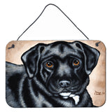 Caroline'S Treasures Black Bart The Labrador Wall Or Door Hanging Prints Amb1415Ds812, 8H X 12W, Multicolor