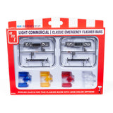 Skill 2 Model Kit Light Commercial Classic Emergency Flasher Bars Set of 10 pieces for 1/25 Scale Model by AMT