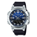 Casio Analog Digital Combination Resin Strap Blue Dial Quartz Amw-870A-2Av MenS Watch