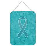 Caroline'S Treasures Teal Ribbon For Ovarian Cancer Awareness Wall Or Door Hanging Prints, 16 X 12