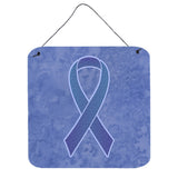 Caroline'S Treasures Periwinkle Blue Ribbon For Esophageal And Stomach Cancer Awareness Wall Or Door Hanging Prints, 6 X 6