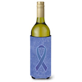 Periwinkle Blue Ribbon For Esophageal And Stomach Cancer Awareness Wine Bottle Beverage Insulator Hugger An1208Literk