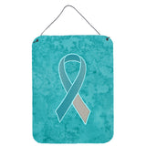Caroline'S Treasures Teal And White Ribbon For Cervical Cancer Awareness Wall Or Door Hanging Prints, 16 X 12