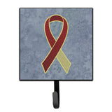 Caroline'S Treasures An1218Sh4 Burgundy And Ivory Ribbon For Head And Neck Cancer Awareness Leash Or Key Holder, Small, Multic