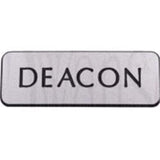 Swanson christian Supply 167179 Deacon contemporary Badge, Silver & Black Pin Back