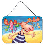Caroline'S Treasures Moose On The Beach Wall Or Door Hanging Prints Aph0073Ds812, 8 X 12, Multicolor