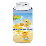 Caroline'S Treasures Aph0389Tbc Bears Playing Volleyball Tall Boy Koozie Hugger, Multicolor