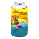 Caroline'S Treasures Aph0415Tbc Teddy Bear Water Skiing Tall Boy Koozie Hugger, Multicolor