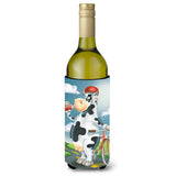 Caroline'S Treasures Aph0532Literk Cow On A Bike Ride Wine Bottle Koozie Hugger, 750Ml, Multicolor