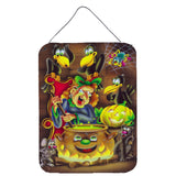 Caroline'S Treasures Witch And Crows Stirring It Up Halloween Wall Or Door Hanging Prints Aph0934Ds1216, 16Hx12W, Multicolor