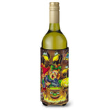 Caroline'S Treasures Witch And Crows Stirring It Up Halloween Wine Bottle Koozie Hugger, 750Ml, Multicolor