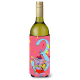 Caroline'S Treasures Aph2160Literk Happy 3Rd Birthday Age 3 Wine Bottle Koozie Hugger, 750Ml, Multicolor