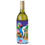 Caroline'S Treasures Aph2486Literk Dolphin Pirate Wine Bottle Koozie Hugger, 750Ml, Multicolor