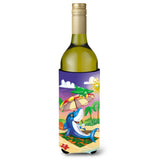 Caroline'S Treasures Aph2488Literk Dolphin Sunning On The Beach Wine Bottle Koozie Hugger, 750Ml, Multicolor