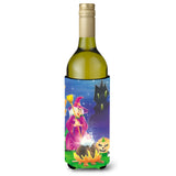 Caroline'S Treasures Witch And Her Castle Wine Bottle Koozie Hugger, 750Ml, Multicolor