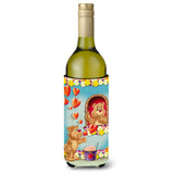 Caroline'S Treasures Aph3815Literk Teddy Bear Romeo And Juliet Love Wine Bottle Koozie Hugger, 750Ml, Multicolor