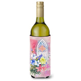 Caroline'S Treasures Aph3934Literk Church Window And Flowers Wine Bottle Beverage Insulator Hugger, 750Ml, Multicolor