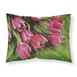 Caroline'S Treasures Pink Tulips Printed, Polyester Envelope Closure Pillowcase, Standard, Multicolor