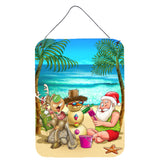 Caroline'S Treasures Beach Christmas Santa Claus And Sandman Wall Or Door Hanging Prints Aph5148Ds1216, 16Hx12W, Multicolor