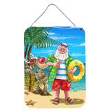 Caroline'S Treasures Beach Christmas Santa Claus Swimming Wall Or Door Hanging Prints Aph5150Ds1216, 16Hx12W, Multicolor